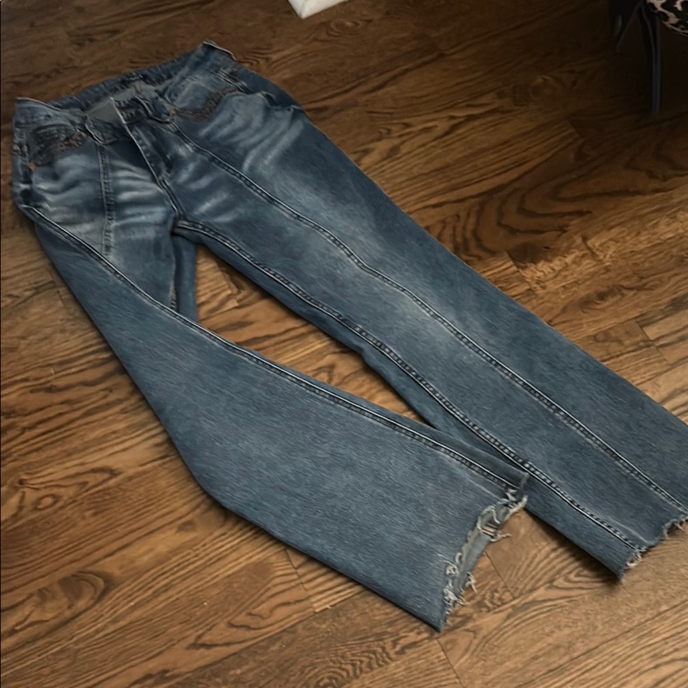 FLAMINGALS butt lifting Women's Boot Cut Jeans in Blue